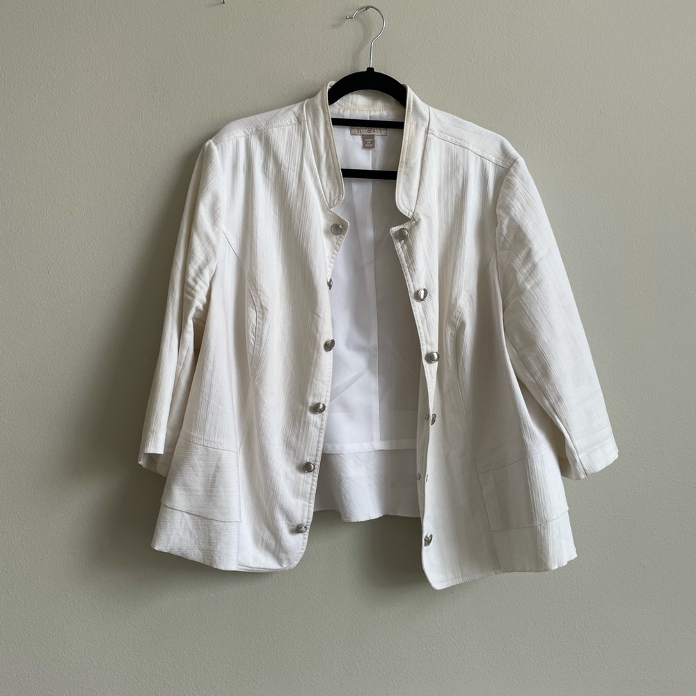 ROZ & ALI WOMENS PLUS LIGHT WEIGHT JACKET